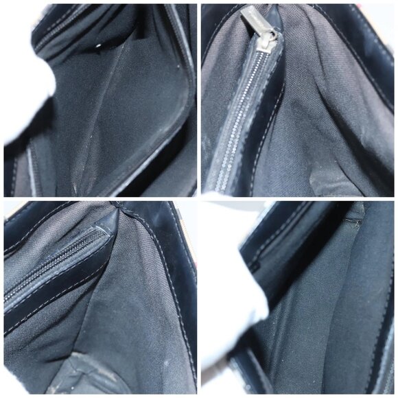 BURBERRY Nova Check Hand Bag PVC Beige Silver Auth - Picture 15 of 16